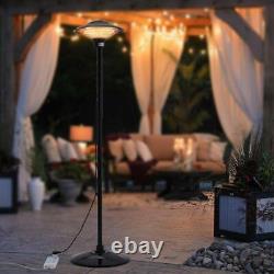 1500W Electric Patio Heater Halogen Warmer Free Standing Garden Indoor Outdoor