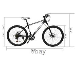 26-inch-21-Speed Olympic Mountain Bike Black And White