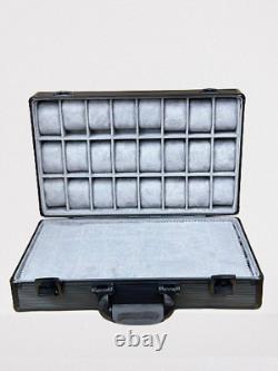 48 grid Aluminium Watch Box Large Watch Case Black Display Organizer