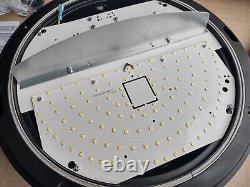 4x Outdoor LED Wall Light Eyelid Bulkhead IP65 Black 18w 4000k Cool White Aurora