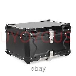 80L Motorcycle Rear Top Box Aluminium Alloy Luggage Tail Carrier Case& Accessory