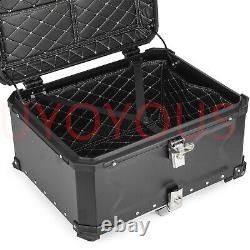 80L Motorcycle Rear Top Box Aluminium Alloy Luggage Tail Carrier Case& Accessory