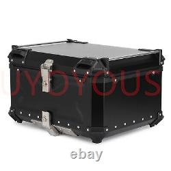 80L Motorcycle Rear Top Box Aluminium Alloy Luggage Tail Carrier Case& Accessory