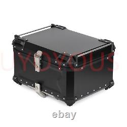 80L Motorcycle Rear Top Box Aluminium Alloy Luggage Tail Carrier Case& Accessory