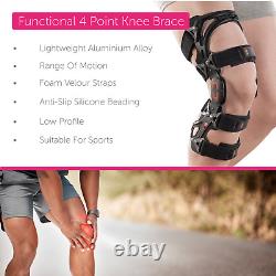 ACL Knee Brace, Aluminium Knee Brace Support Ideal For Post Op or Sports Injury