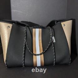 Ah-dorned Neoprene Tote 14L x 12W x 7H and Crossbody withStrap. NWT