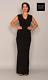 Aluminium Black Atom Label Jersey Evening Dress