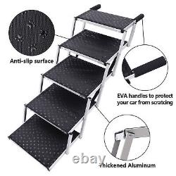 Aluminium Folding Non Slip Portable Dog Steps Stairs Ladder For Car Boot SUV NEW