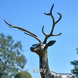 Amazing Freestanding Buck Garden Sculpture Cast Aluminium Outdoor Ornament