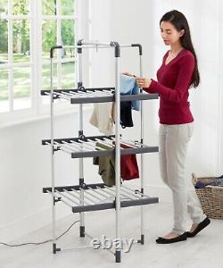 BLACK+DECKER Electric Heated Clothes Airer / Low Energy / Large Drying Space