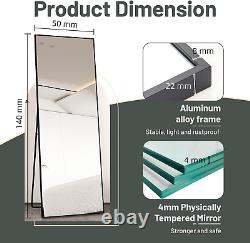 Beauty4U Full Length Mirror 140x50cm Free Standing, Hanging or Leaning, Large or