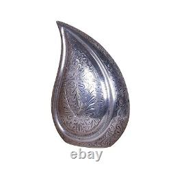 Black Silver Large Teardrop Urn Funeral Memorial Ashes Cremation Urn For Ashes