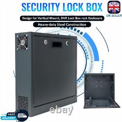 CCTV Lockable Wall Mount Case Lock Box Safe Box for DVR 18x18x5 Dual Fan 2-Lock