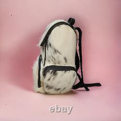 Cowhide backpack hair on bag Real Leather back pack