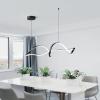 Geadi Modern Chandelier Light Fixtures, Dimmable Led Pendant Light With Remote