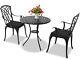 Homeology Oshowa Luxurious Large Table & 2 Chairs With Black Cushions