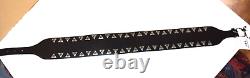 ISABEL MARANT Black Wide Silver Studded Ltr with Stones Belt Size 90 LG New Tags