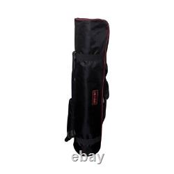 Jie Yang Fluid Head Tripod Large Black Red With Case Adjustable Lenght Complete