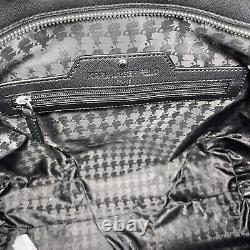 KARL LAGERFELD Black Adele Paris KARL Graffiti Logo Shoulder Tote Purse Bag