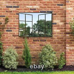 Kirkby New Extra Large Dark Open Window Garden Mirror 39 X 29 100 x 73cm