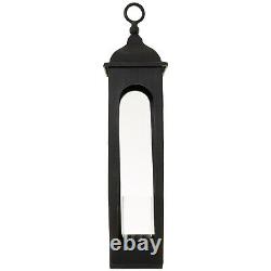 Lantern Farrah Collection Black Cast Tall Loop Top Aluminium