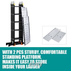 Large 150KG Folding Ladder Multi-Use Extendable Working Ladder with Platform