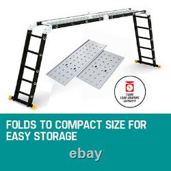 Large 150KG Folding Ladder Multi-Use Extendable Working Ladder with Platform