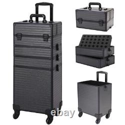 Large 3/4 in1 Makeup Case Vanity Cosmetics Beauty Nail Hairdressing Trolley Case
