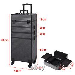 Large 3/4 in1 Makeup Case Vanity Cosmetics Beauty Nail Hairdressing Trolley Case