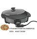 Large 40 X 42 X7cm Multi Cooker Paella Pizza Maker Electric Frying Pan Glass Lid