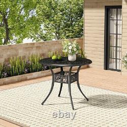 Large Aluminium Elizabeth Round Table Coffee Table Garden Patio Cast Outdoor