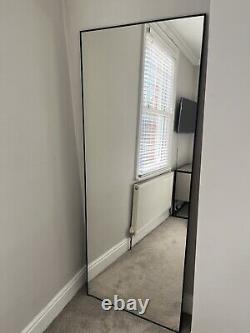 Large Black Edged Aluminium Wall Leaner Mirror