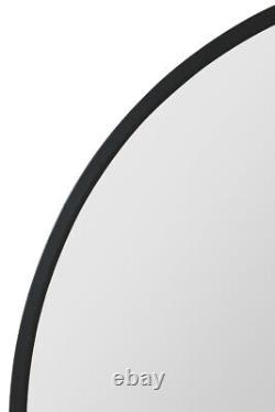 Large Black Metal Framed Arched Wall Mirror 49 X 35 125x90cm MirrorOutlet
