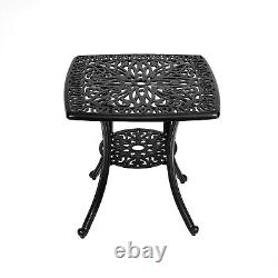 Large Cast Alu Elizabeth Patio Tables Outdoor Garden Dining Table Umbrella Hole