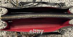 Large Coach Brown Black Signature Tatum Tote Bag Red Inside C4075