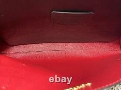 Large Coach Brown Black Signature Tatum Tote Bag Red Inside C4075