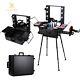 Large Cosmetics Make Up Beauty Trolley Artist Pro Rolling Case Withlights Mirror