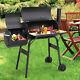 Large Garden Outdoor Charcoal Trolley Bbq Barbecue Cooking Grill Heating Smoker