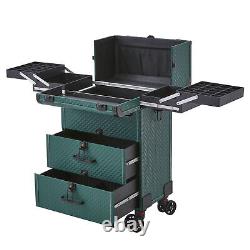 Large Make-up Beauty Cosmetic Case Trolley With Lock Nail Hairdressing Storage Box