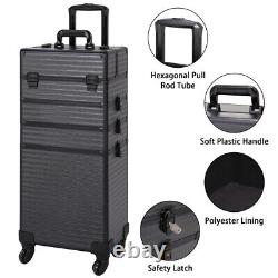 Large Makeup Trolley Case on Wheels Beauty Vanity Case Nail/Hairdressing Storage