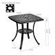 Large Outdoor Dining Table All-weather Cast Garden Aluminum Table Withumbrell Hole