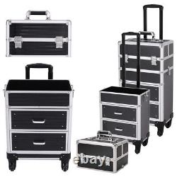 Large Vanity Makeup Beauty Cosmetic Case Trolley Box Nail Storage on Wheels