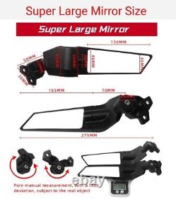 Large Winglet Wind Wing Mirror YAMAHA YZF R1 R3 R125 R6 R7 Red/ 15 Day Delivery