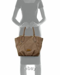 Marc Jacobs New Q Fran Puma Taupe Italian Leather Lg Shoulder Tote Bag? Nwt