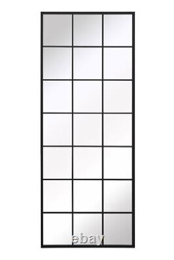 MirrorOutlet Extra Large Black Window Garden Wall Mirror 79 X 31 200 x 80cm