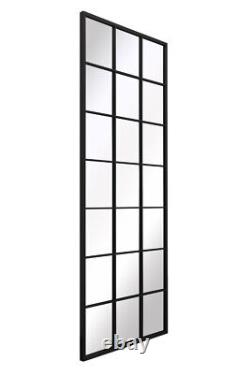 MirrorOutlet Extra Large Black Window Garden Wall Mirror 79 X 31 200 x 80cm