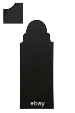 MirrorOutlet Large Black Framed Arched Leaner/Wall Mirror 71 X 28 180 x 70cm