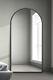 Mirroroutlet Large Black Framed Arched Leaner/wall Mirror 79x39 200x100cm