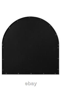 Mirroroutlet Large Black Framed Arched Garden Wall Mirror 39 X 39 100x100cm