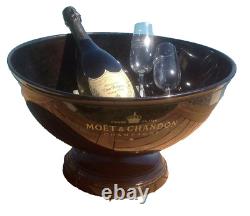 Moet Chandon Champagne Magnum Black Large Round Cooler 43 CM Diameter Used